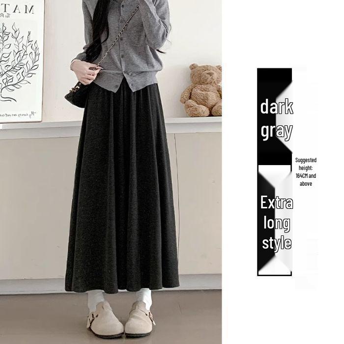 

Женские кюлоты с высокой талией из клейкого риса: Весенне-осенние свободные, стройнящие, мягкие брюки-юбка с широкими штанинами. S