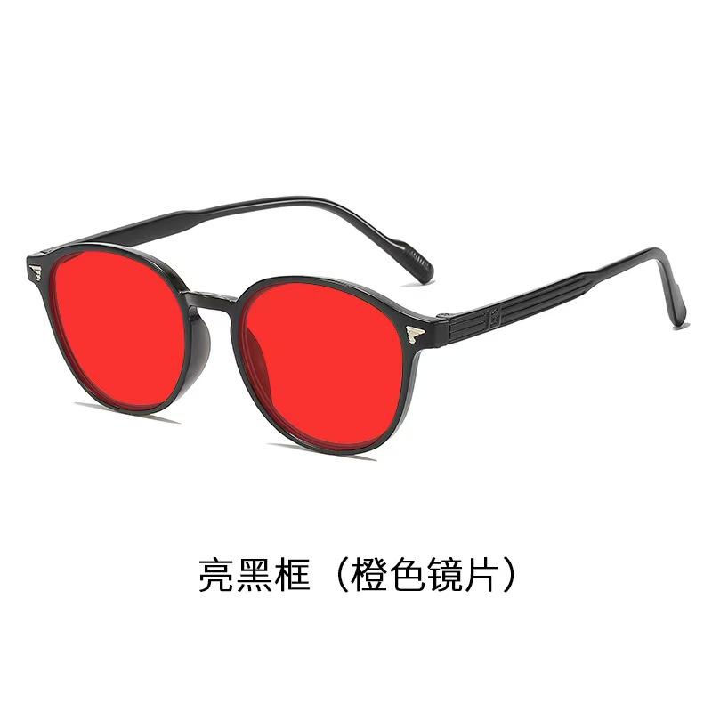 Nouvelles Lunettes de Soleil Protectrices Jaunes à Monture Large pour Homme Femme Rétro Rondes Vision Nocturne Lunettes de Vue Lunettes de Conduite pour Ordinateur