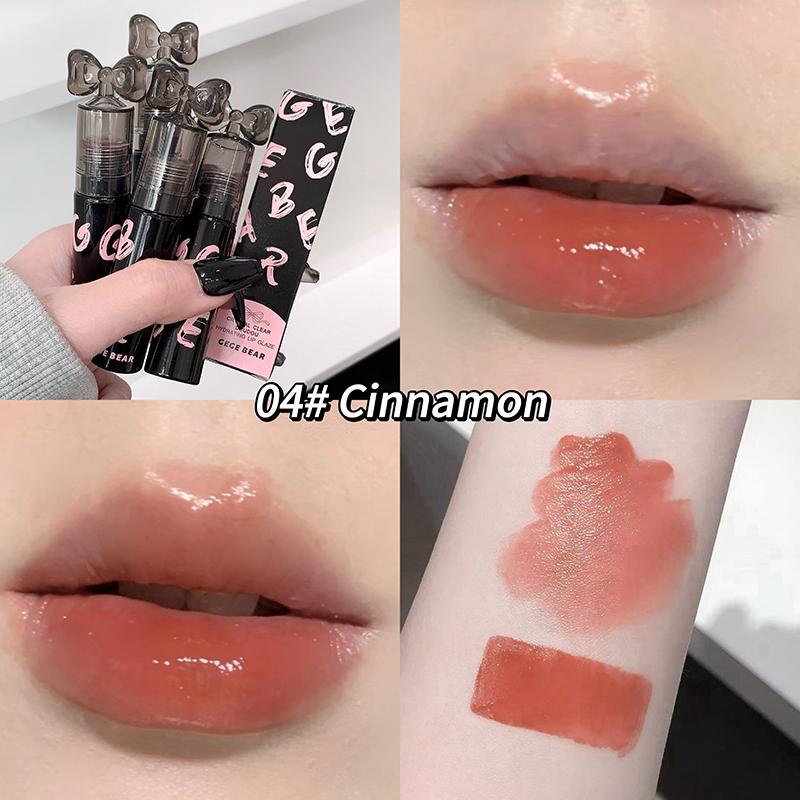 

GEGR BEAR Кристально-прозрачный водный блеск для губ, Высокий блеск, Увеличивающий объем, Гладкий и хорошо растушевывающийся, Не сушит