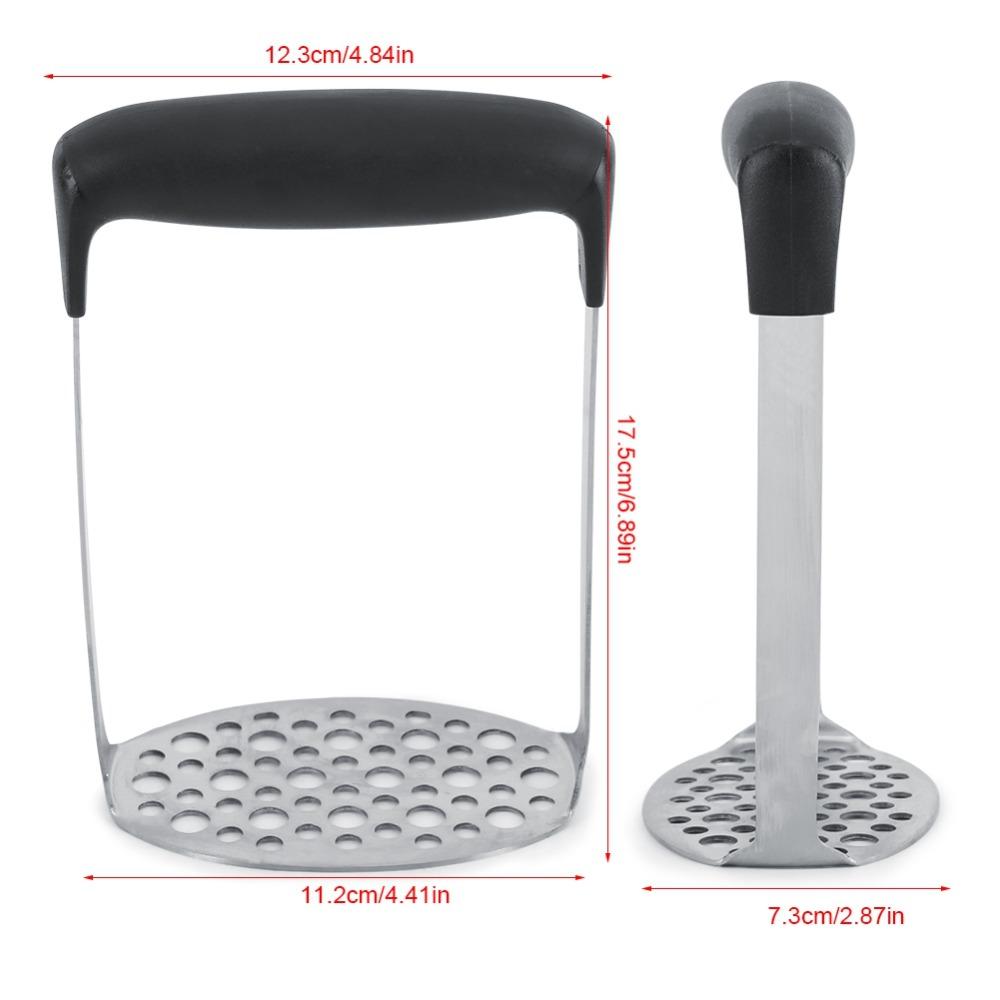 Heavy Duty Potato Masher Rust-proof Multi-Purpose Stainless Steel Masher Dishwasher Safe Easy Clean Fruit Vegetable Mashing Tool