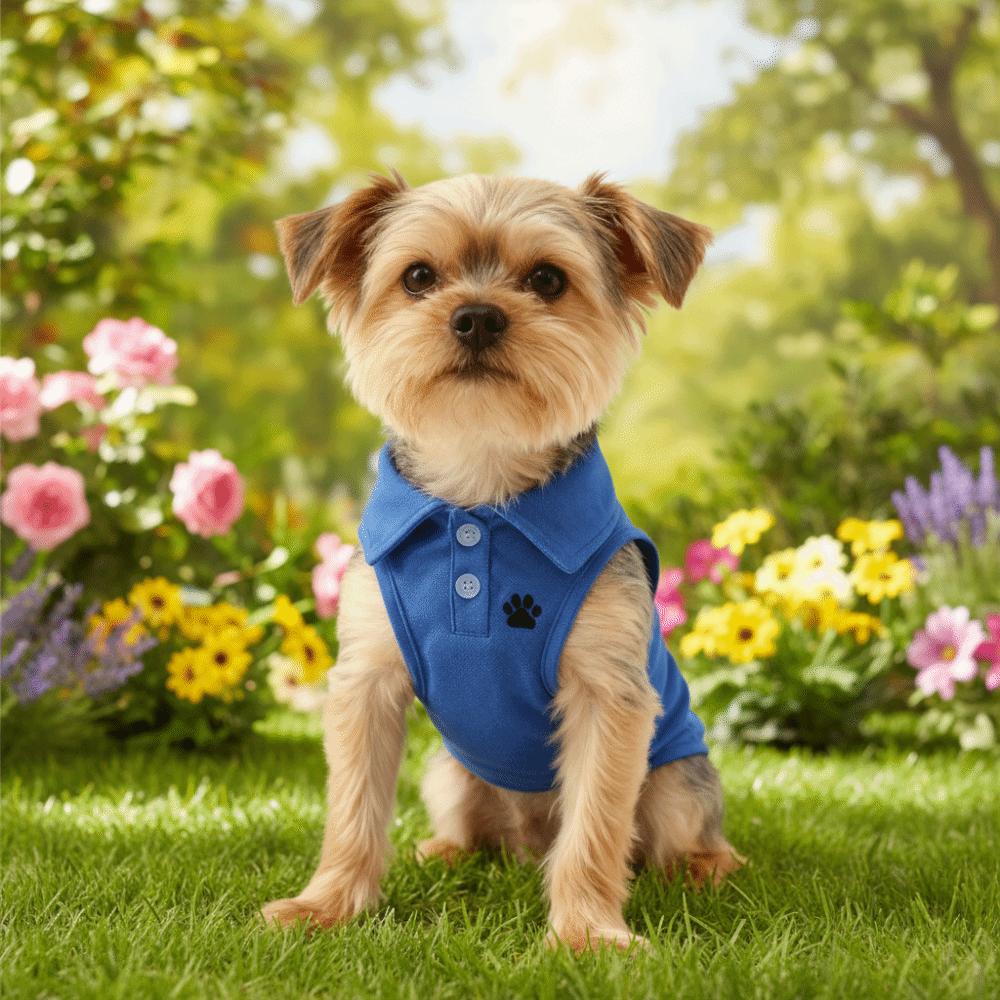 Casual Style Breathable Pet Dog Shirt Solid Color Two-legged Dog Short Shirt Thin Material Soft Pet Vest Spring Summer