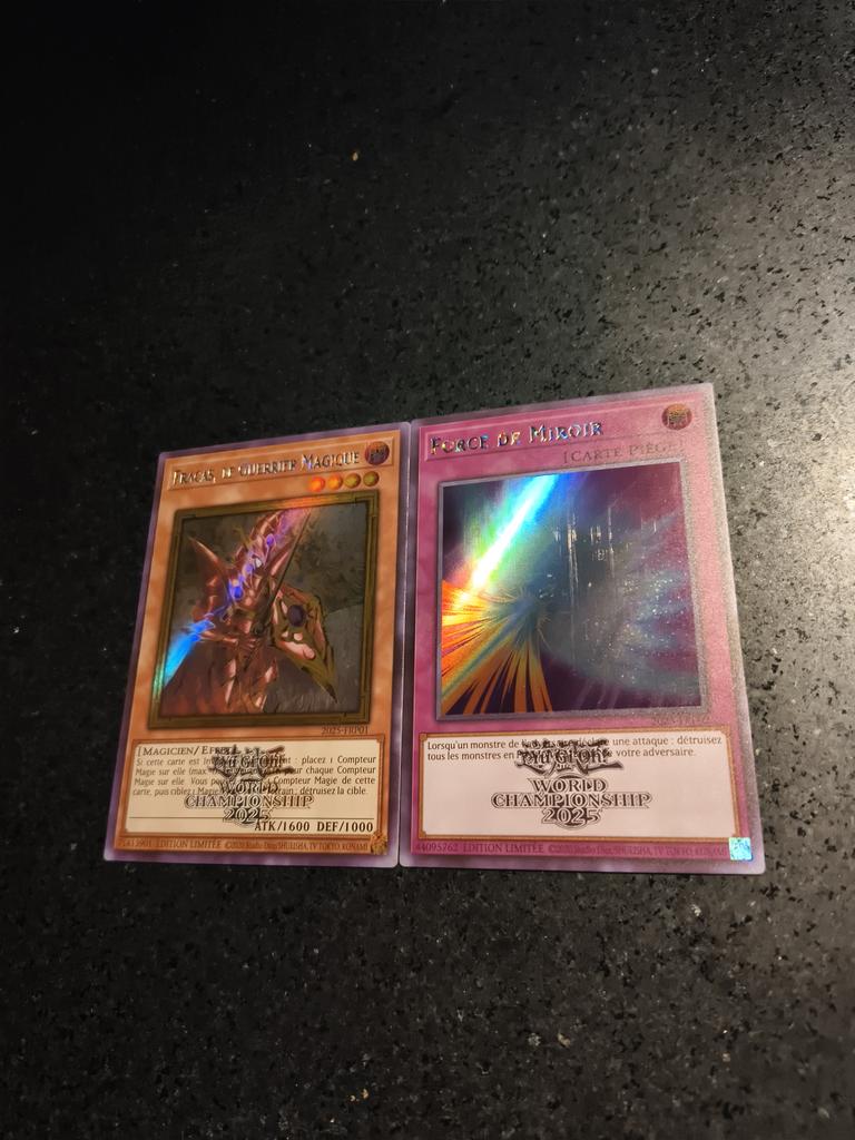 2pcs/set Yu-gi-oh! 2025 Wcs Self Control Collect Signature Trading Flash Card Anime Cartoon Christmas Gift
