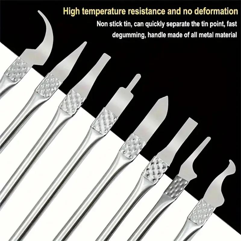 8pcs/set CPU Separation Glue Removal Knife Prying Disassembly Kits IC Chip Repair and Removal Tool Kits Repair Shell Removal