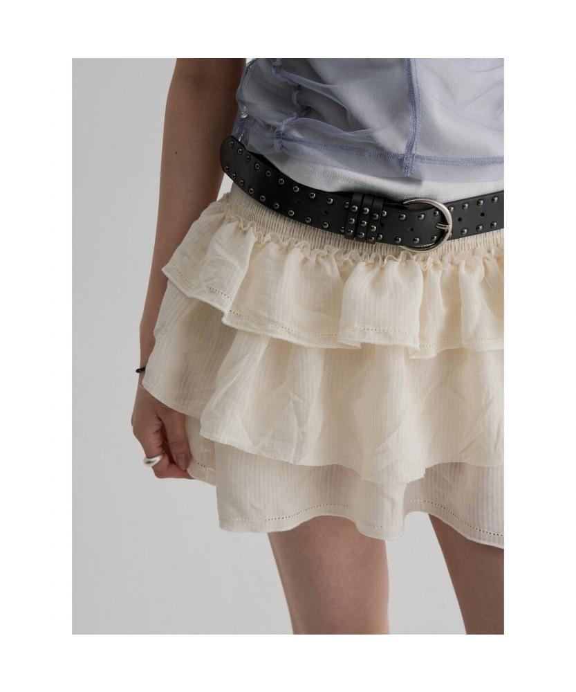 8SECONDS Tiered Mini Skirt Ivory