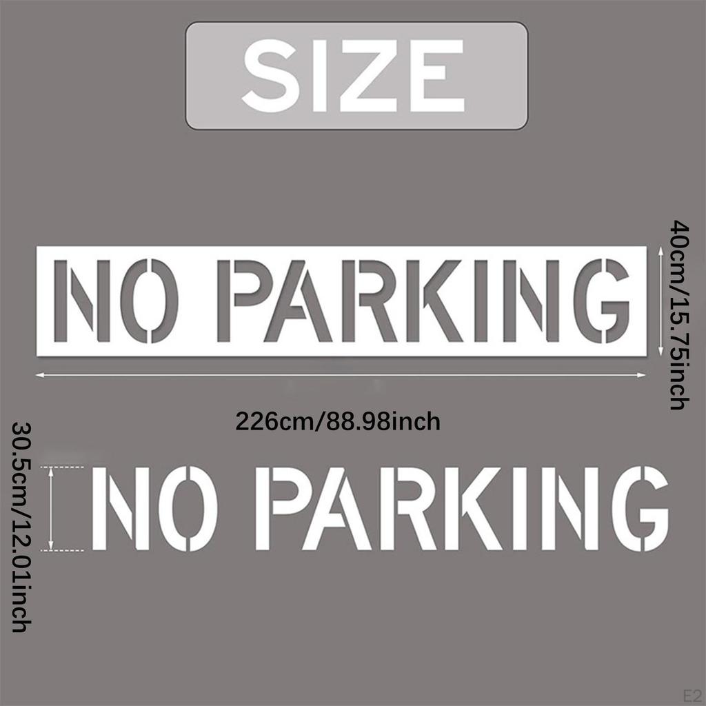 No Parking Silicone Stencil Fire Lane Template 88.98inchx15.75inch Lot Paint