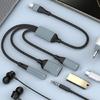 USB Type C 3 In 1 Expansion Cable 3.5mm Sound PD60W Fast Charging OTG Data Cable for Notebook and Tablets