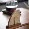 Wooden Filter Paper Rack Fan Shape Filtering Papers Holder Coffee Ornament Storage Box Walnut Desktop Decoration