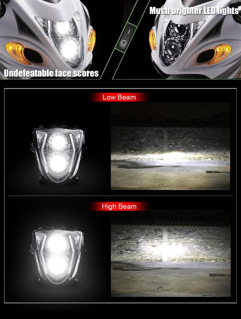 Suzuki Hayabusa GSX1300R LED Headlight Assembly (2008-2020)