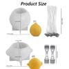 WTEMPO Lemon Shaped Scented Candle Silicone Molds, for Making Scented Candles Handmade Home Decorative Crafts Reusable Non-Stick Silicone Mould Set