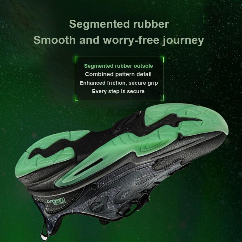 Li Ning Kinder Sport Lifestyle Serie Nachtelf 4 Bequeme Weiche Niedrige Freizeitschuhe Kinder Sneaker Schwarzer Schatten-Grauer YKCU110-21