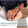 24 Slots Walnut Grain Wood Watch Storage Display Box Wristwatch Organizer Display Tray Watches Holder with Pillows Gift Cases