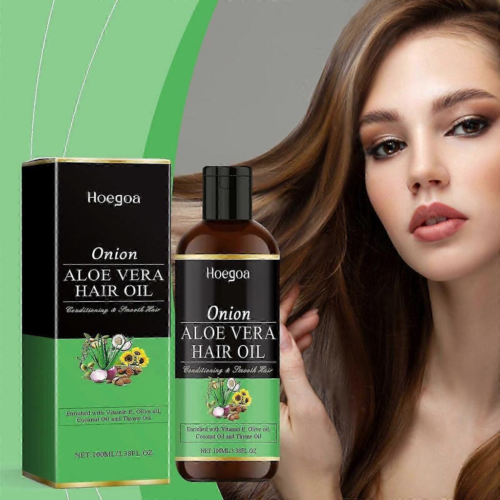 Nourishing Onion & Aloe Vera Hair Oil for Frizz Control, Moisturizing & Healthy Hair