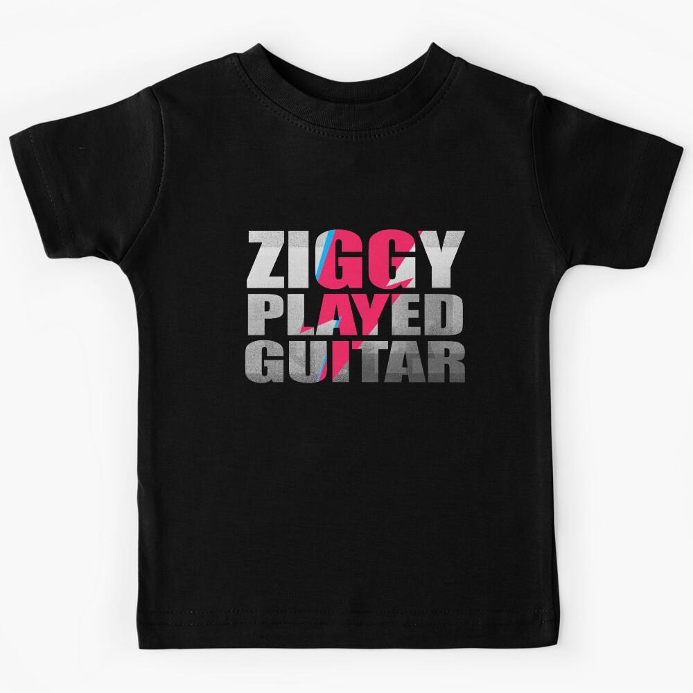 ZIGGY PLAYED GUITAR #ON BLACK Kids T-Shirt 100