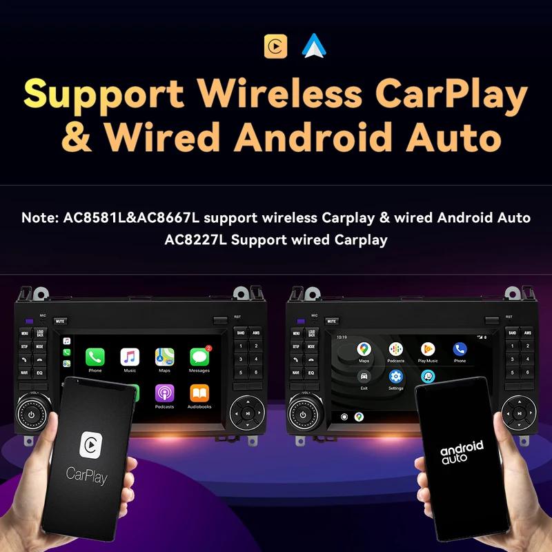 Bezdrátové autorádio Carplay Android 12 pro Mercedes-Benz B200 Sprinter W906 W639 třídy AB W169 W245 Viano Vito 8GB 128GB DSP GPS