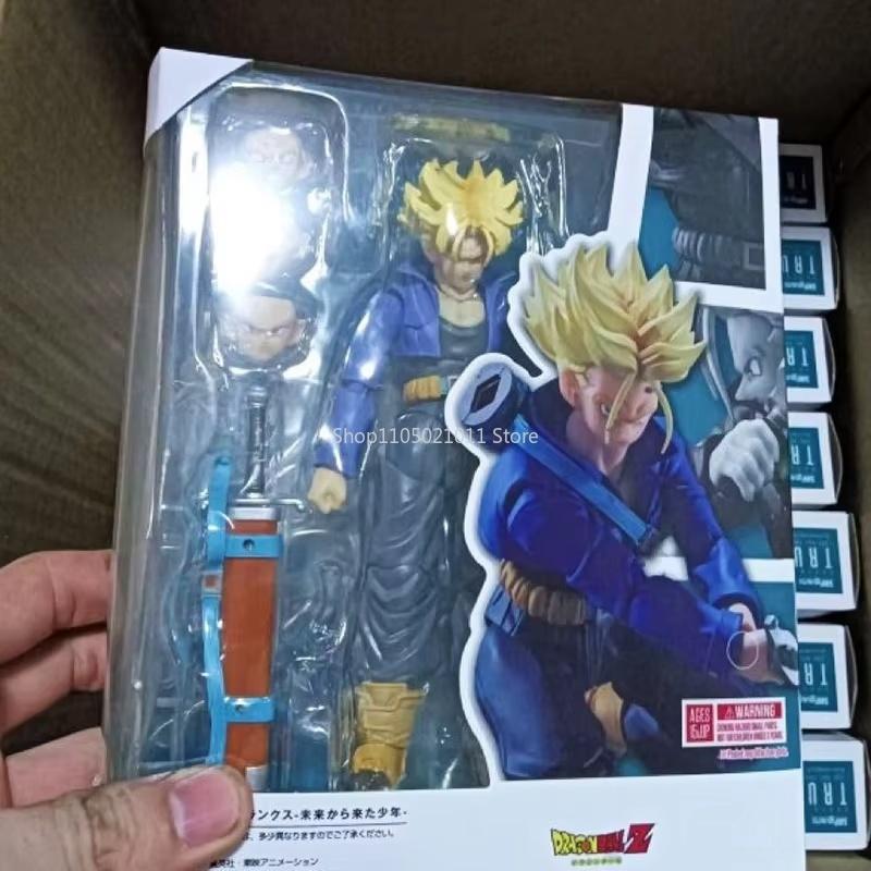 Anime Dragon Ball Z Figures Shf Super Saiyan Trunks Action Figure Collection Model 15cm Future Boy Torankusu Movable Toys Gifts2