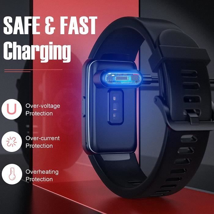 Chargeur Compatible avec Band 6-Honor Band 6-Honor Watch ES- Watch Fit- 4X Smartwatch, [2 PCS] Câble de montre USB 100 cm, [197]