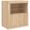 Vidaxl Szafka Z Oświetleniem Led, Dąb Sonoma, 60,5X37X67 Cm