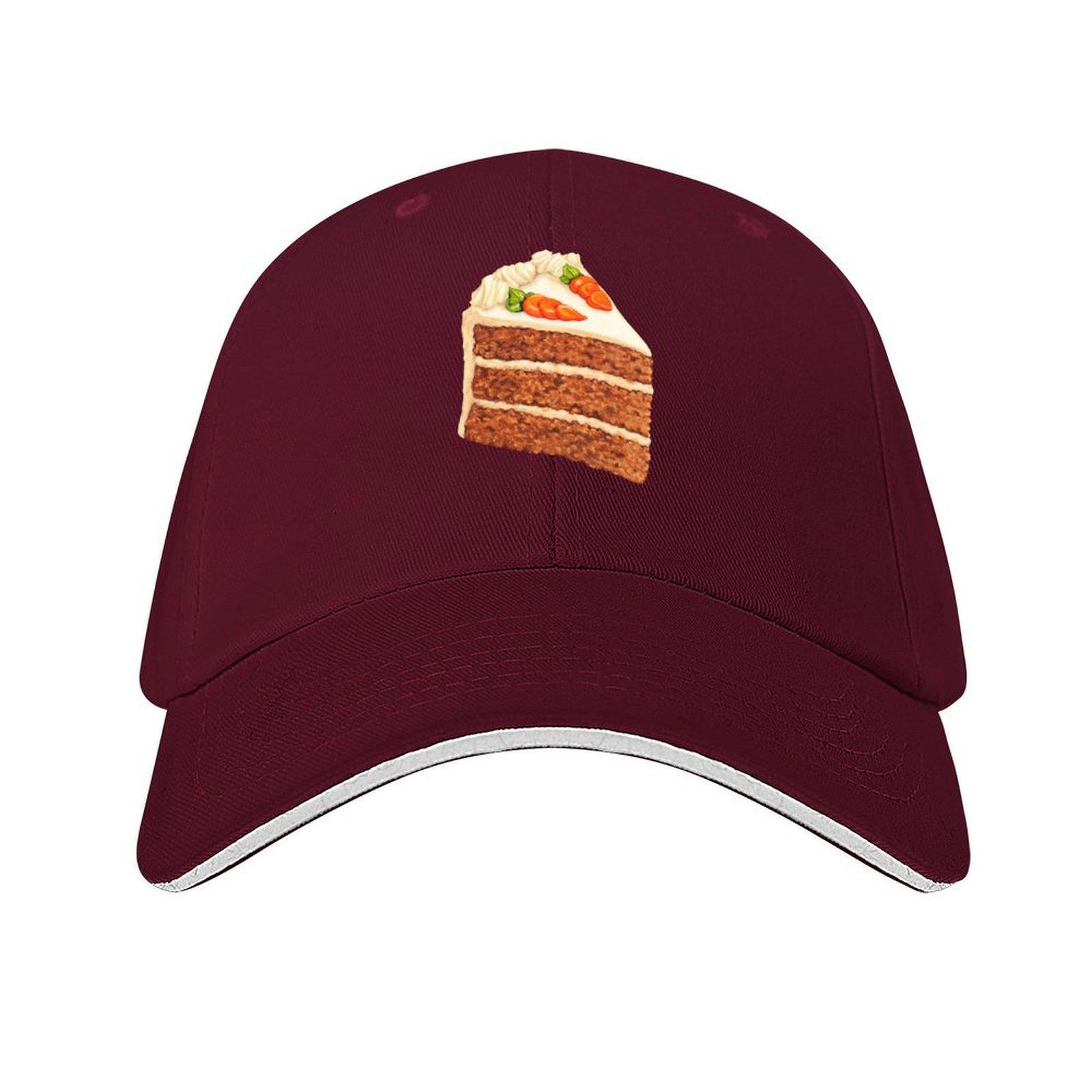 

Carrot Cake Pattern White Baseball Cap designer cap black Streetwear Hat Man For The Sun Woman Hats Mens