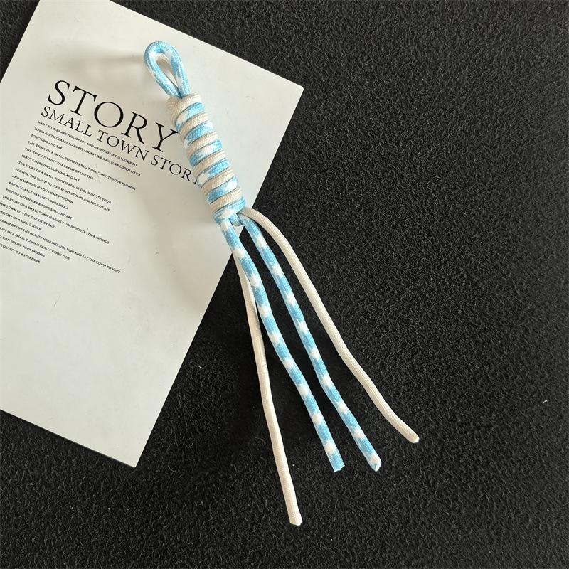 Creative Anti-Lost Knot Nylon Rope Keyring Colorful Braided Lanyard Keychain For Car Backpack Pendant Accessories Gift
