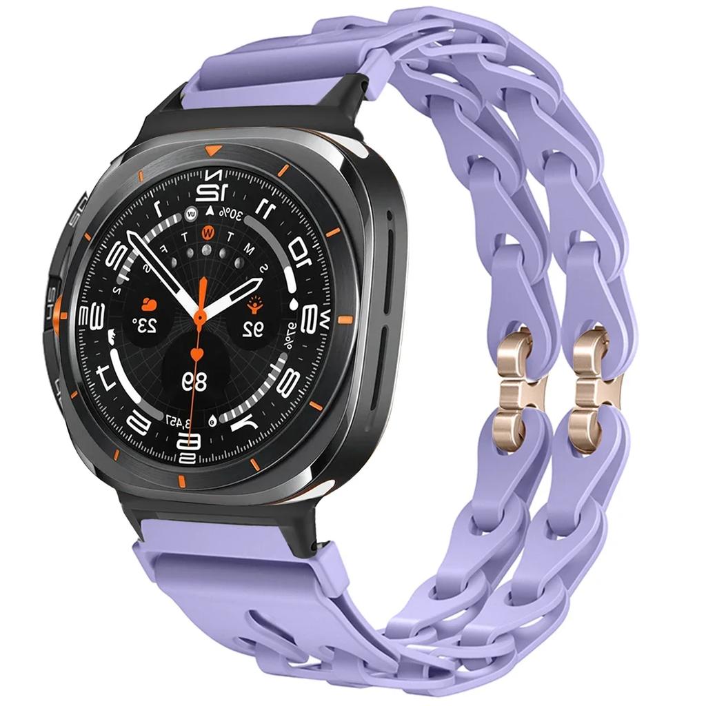 Silicone Chain Strap for Samsung Galaxy Watch 2025/7 Ultra 47mm Wristband Band Bracelet for Galaxy Watch ultra 2025 Watchband