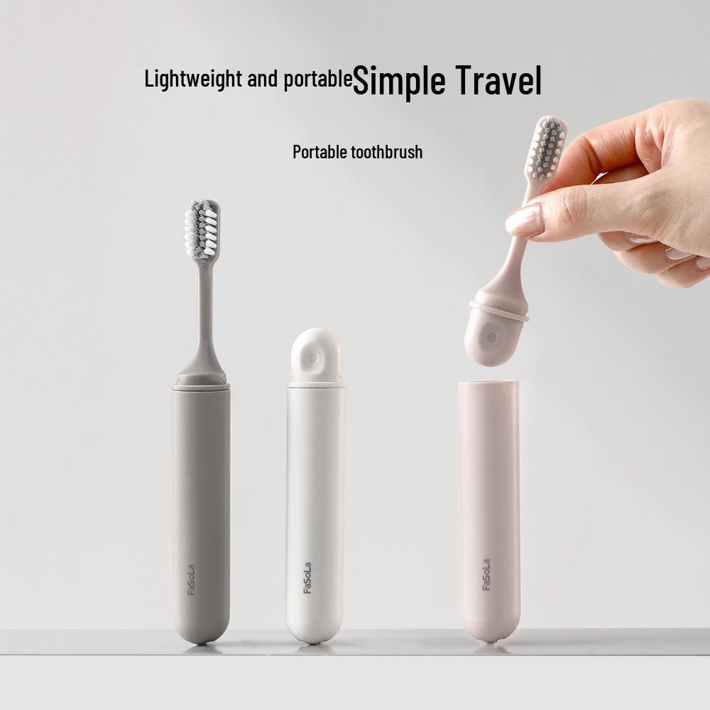 FaSoLa Compact Folding Soft Bristle Toothbrush for Men and Women – Ideal for Business Travel with High-End Design