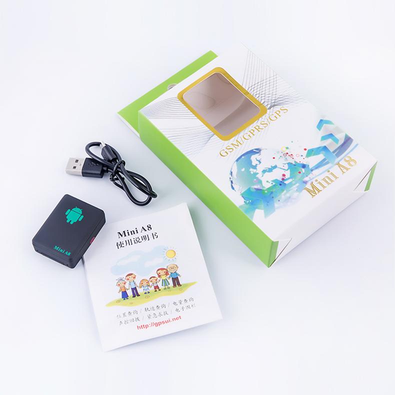 A8 Mini GPS Tracker Car Real Time Tracking Anti-Lost Key Wallet Tracking Finder Device GSM GPRS Online Free Website APP Accessor