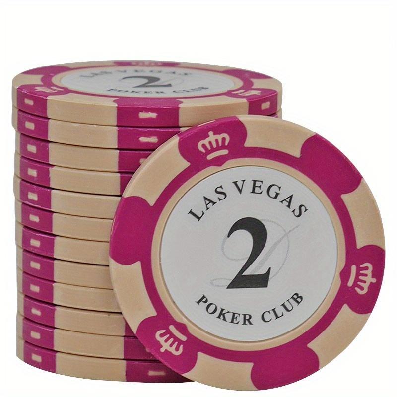 10pcs/lot Clay Las Vegas Poker Chips 14g Set Casino Coins 40mm Coin Poker Chips Entertainment Dollar Coins Card Game LasVegas