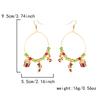 Shiny Christmas Earrings Drop Hoop For Women Santa Claus Xmas Tree Snowman Elk Snowflake Long Tassel Dangle Earrings Party Gift