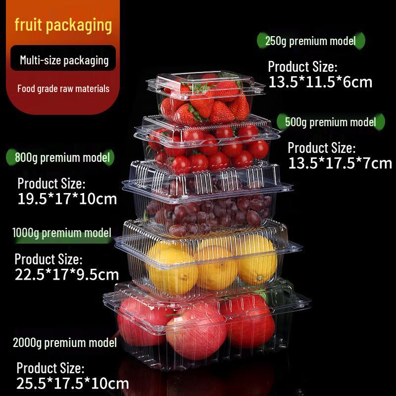 Einweg Transparente Obst- und Gemüsebehälter mit Deckeln