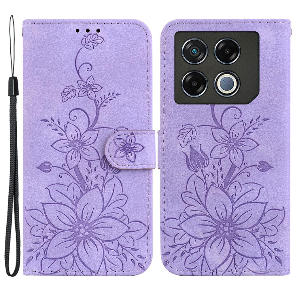 For Infinix GT 20 Pro 5G Case Lily Pattern Leather Flip Wallet Phone Cover