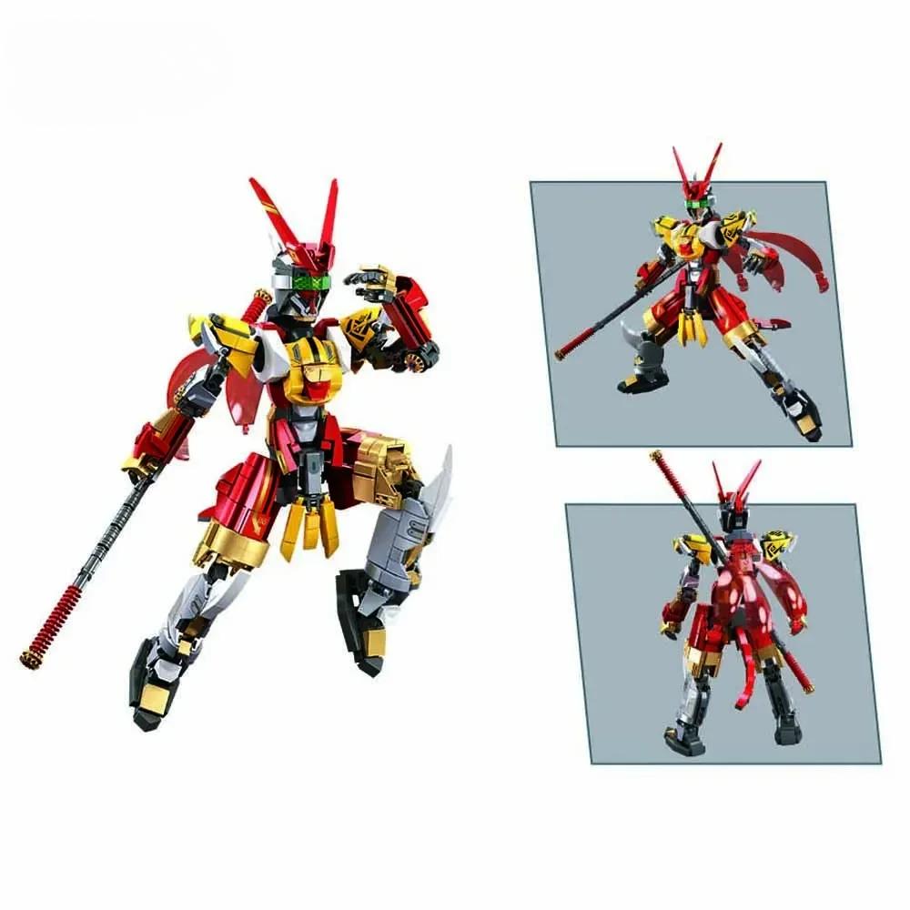 755PCS Cyber Wukong Building Blocks Monkey King Sun Wukong Golden Hoop Model Bricks Set Desktop Decoration Children Toys Gifts