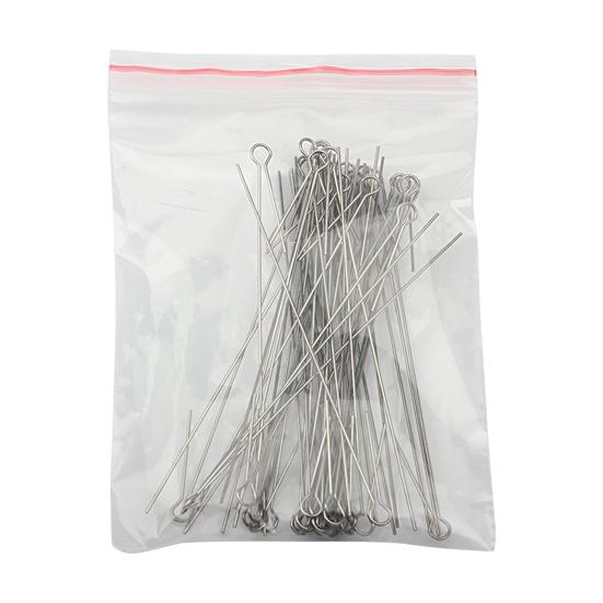 50Pcs Rotating Sequin Steel Wire DIY Modification Sturdy Anti-rust Wear-resistant Accessories Stainless Steel Spinnerbait Fly Hook Wire Long Needle
