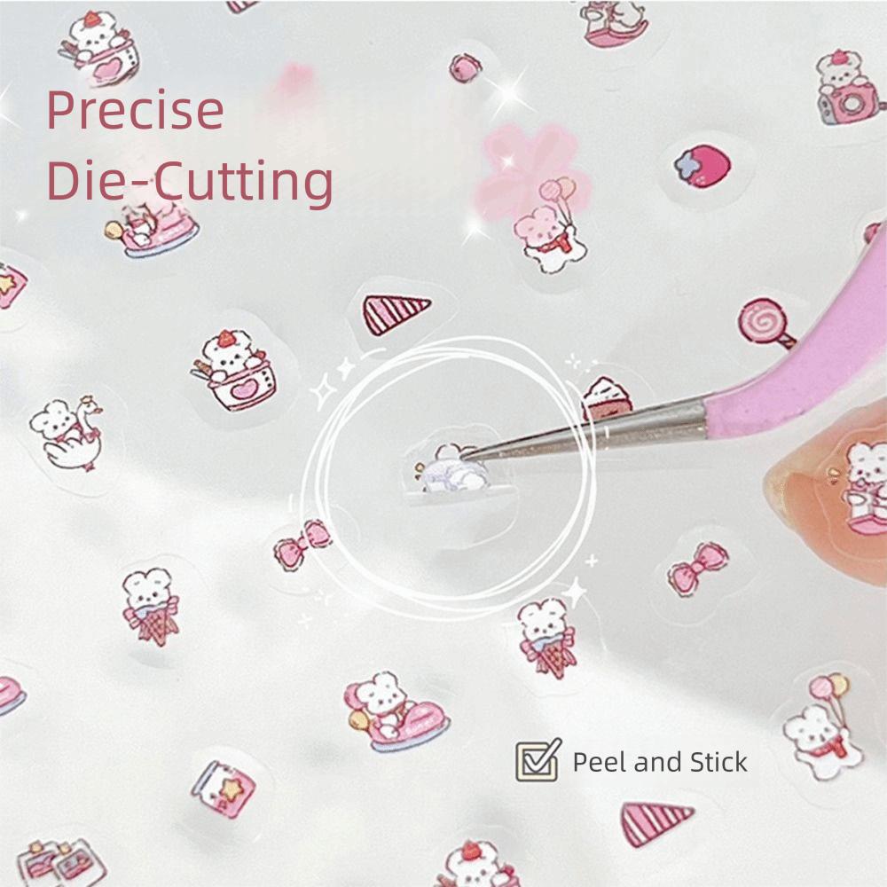 24Pcs/Set No-Repeat Nail Sticker Soft Embossed Decal Nail Art Sticker for Nail Art Decoration