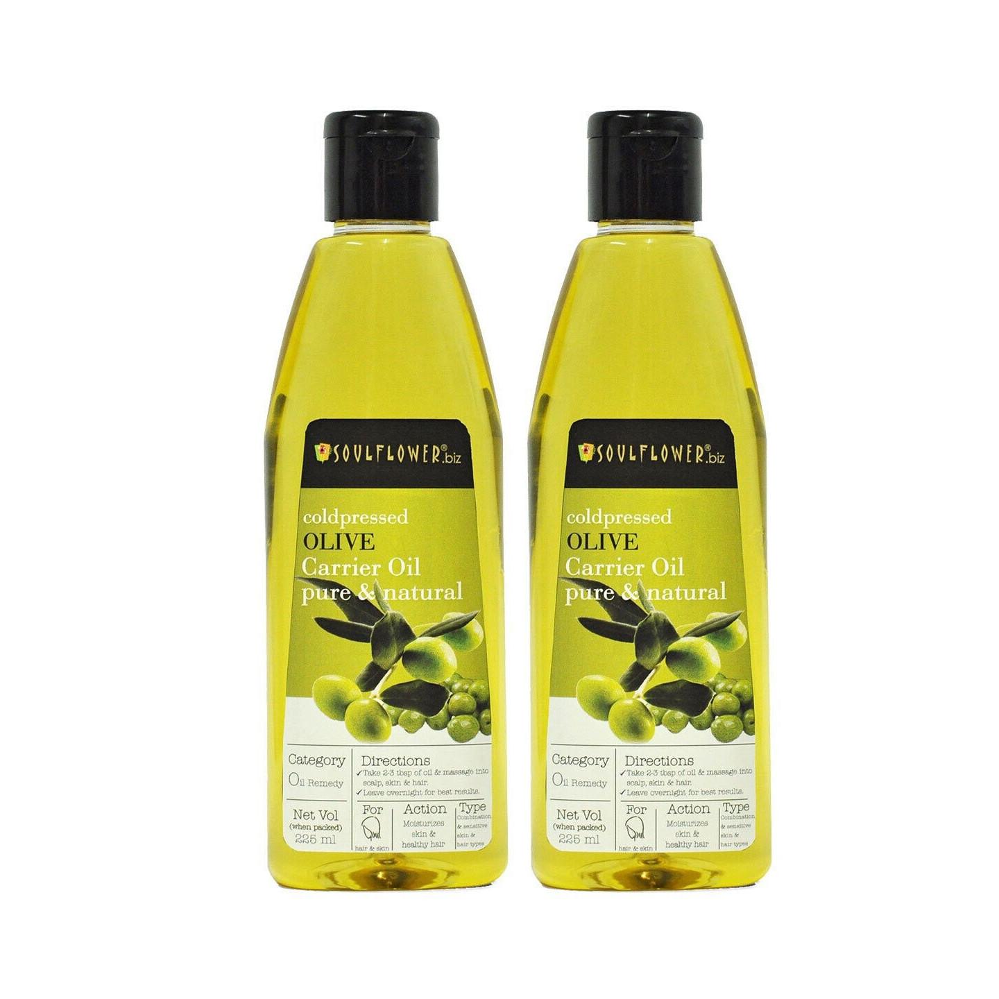 

Soulflower Olive Carrier Oil Pack of 2 Each 225ml for Hair Nourishment Q775 5B078YCJLB3