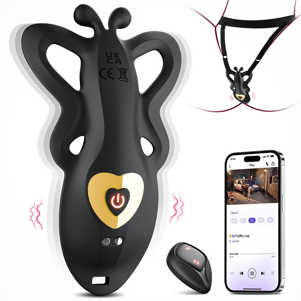 APP Zdalne Sterowanie Noszony Stringi wibrator Stymulator łechtaczki 9 trybów wibracji Mini Motylek Masturbator Zabawki erotyczne Para