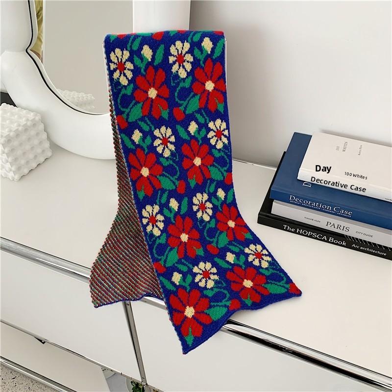 

Korean Sle Small Knitted Scarf Women s Autumn Winter Warmth Faionable Cute Student Girl Polyester Fiber Long Rectangle