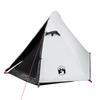 Dome Camping Tent for 2 Persons White & Dark Waterproof
