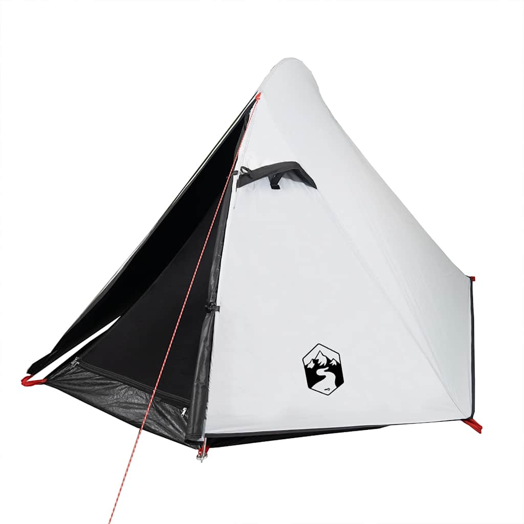 Dome Camping Tent for 2 Persons White & Dark Waterproof