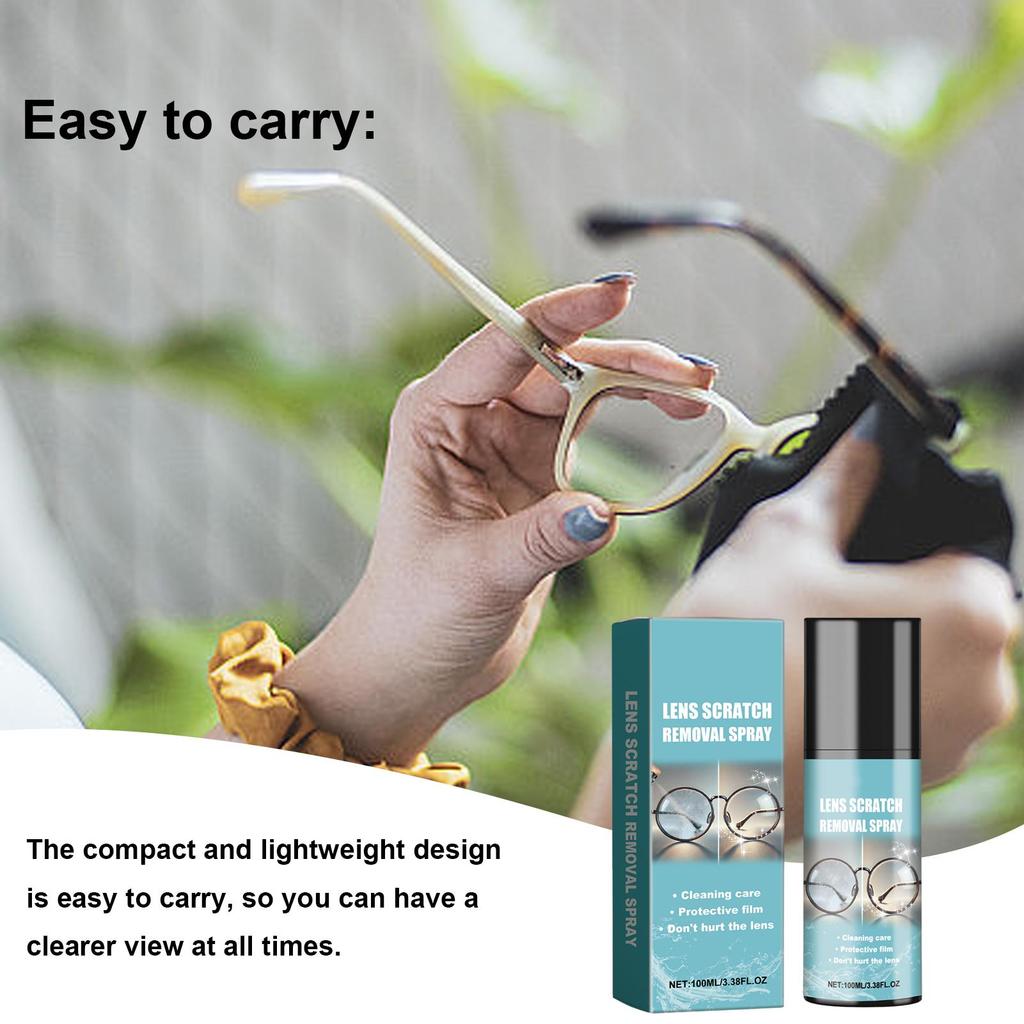 100ml Lens Cleaning Spray Anti-fogging Glasses Cleaner Scratch Remover Multipurpose Care Liquid for Eyeglasses Screen Camera
