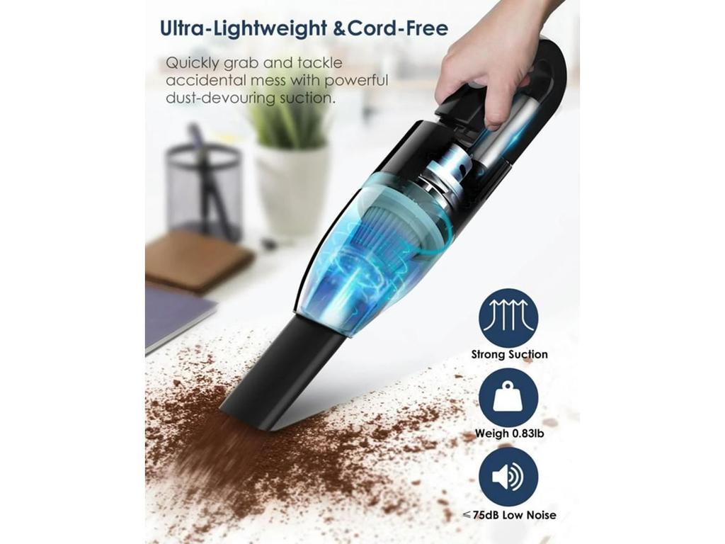 Cordless Handheld Vacuum 6500Pa, Portable Car Vacuum Cleaner with Multi-Nozzles