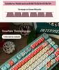 MOA New Year Snowflake Themed PBT Keycaps - Dye-Sublimation Mechanical Keyboard Gift Set, USB Compatible.