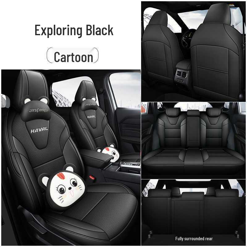 Universal Perforated Leather Car Seat Cushions for Haval H6L, All-Season, Full Surround, Fits 26 Models