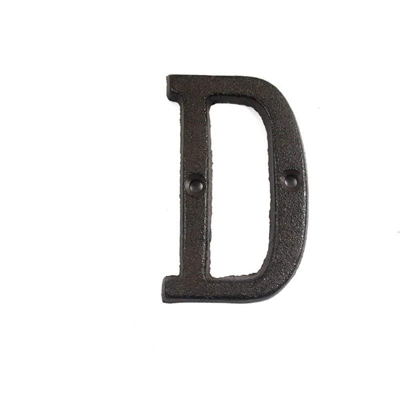 ??? Metal Letters Numbers Cast Iron Decoration House Sign Doorplate DIY Cafe Wall