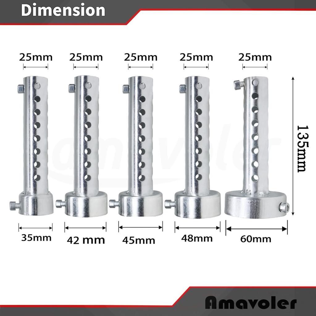 Exhaust Silencer Motorbike Muffler ert Baffle Silencer Universal (silver-35mm