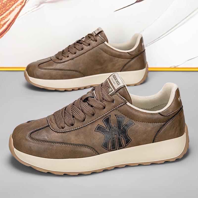 Men's casual shoes British retro trendy shoes men's microfiber leather surface high-end light luxury men's shoes offline