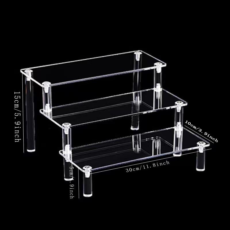 Acrylic Multi-layer Trapezoidal Display Stand for Figures & Jewelry