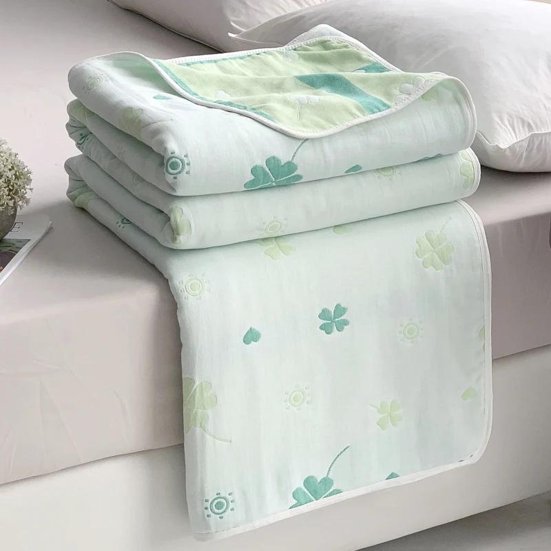 New Cotton Six-layer Yarn Xia Liang Quilt Pure Cotton Towel Quilt Empty Blanket Nap Blanket Gauze Blanket