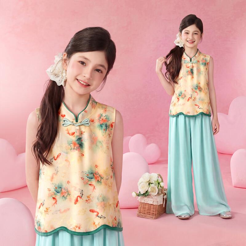 Little Tiger Patty Girls New Chinese Style Set 150 морская волна