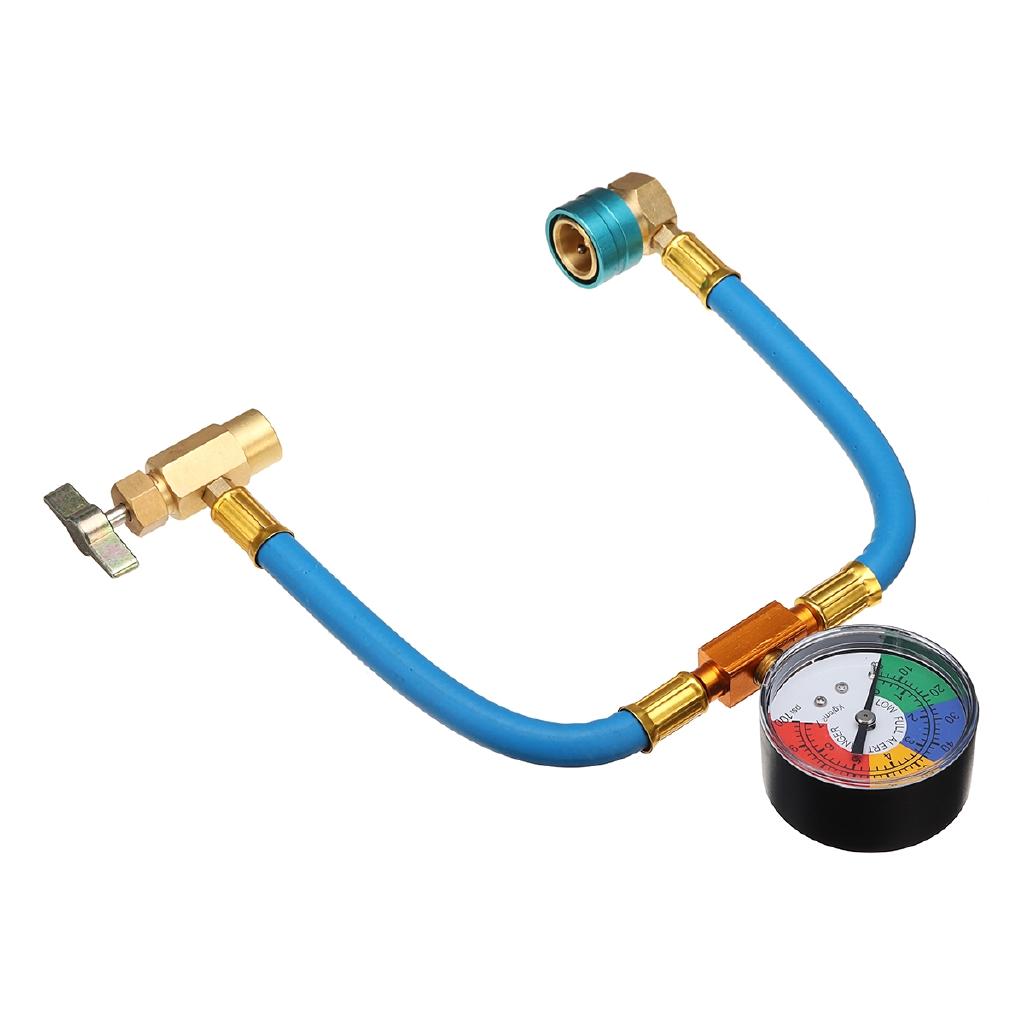 Blauer R-1234yf Füllschlauch mit Manometerkupplungen-Set für Auto-Klimaanlage A/C Kältemitteldruck-Füllschlauch