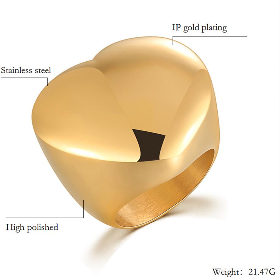 

2025 New Fashion Gold Color Large Rings for Women Party Jewelry 316L Titanium Stainless Steel Big Flowers Cocktail Anillos Mujer 6&Gold Color